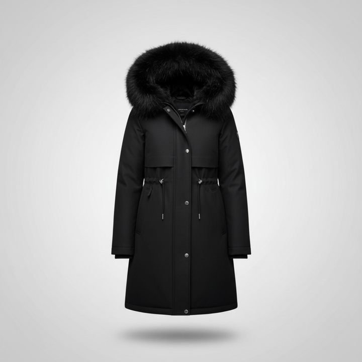 Helena™ | Fleecefodrad Vinterkappa med Avtagbar Krage