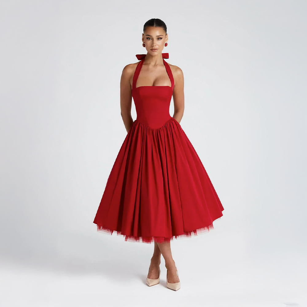 Monétine™ | Midi Korsettklänning