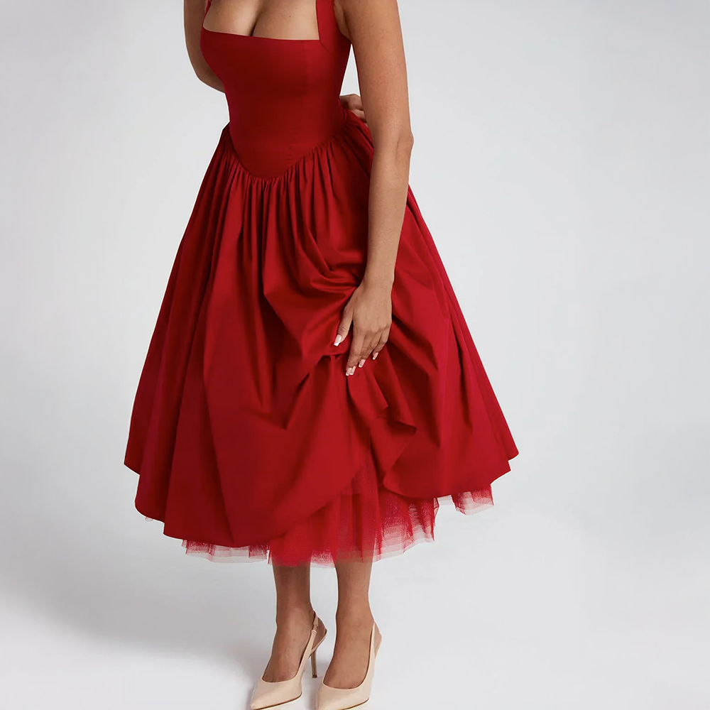 Monétine™ | Midi Korsettklänning