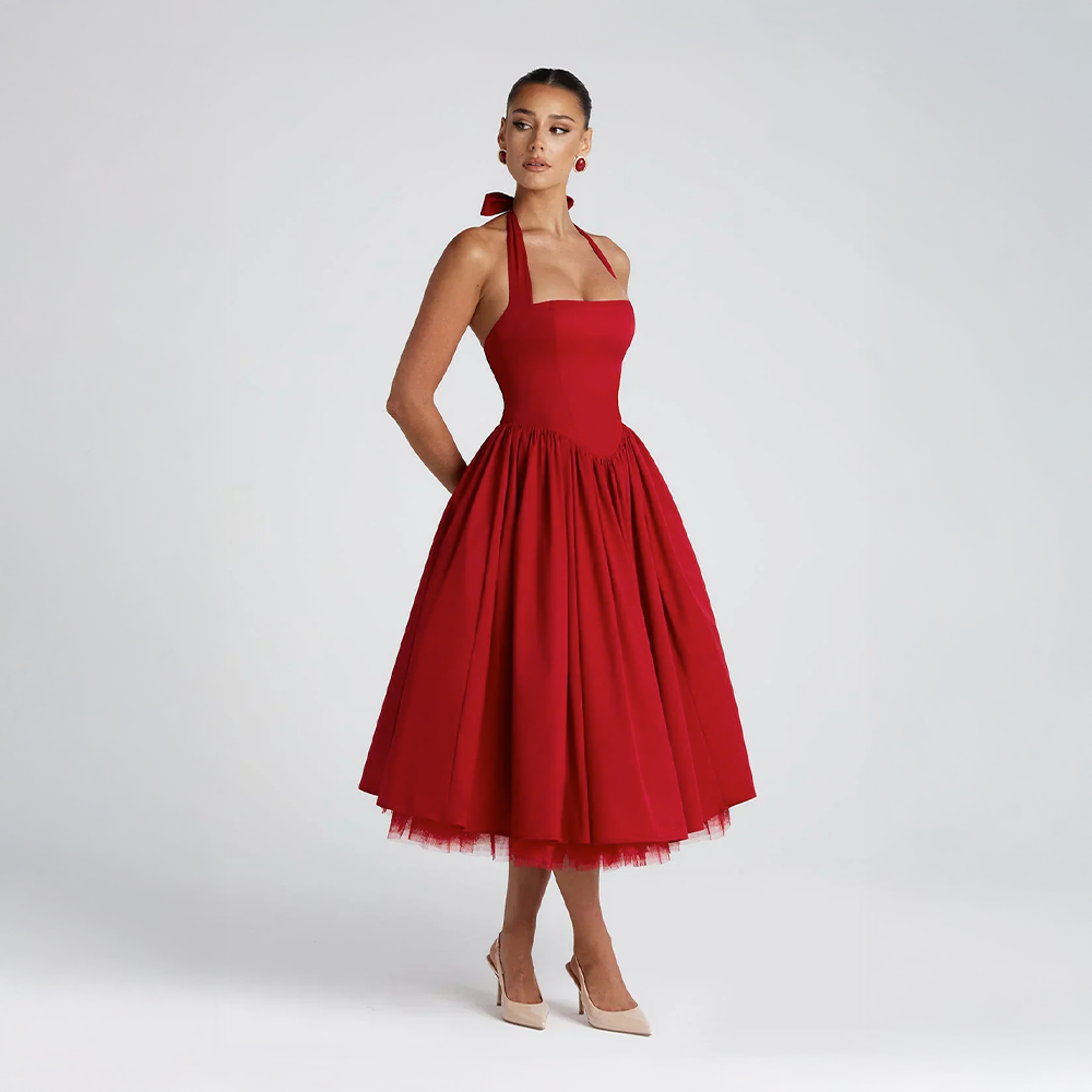 Monétine™ | Midi Korsettklänning