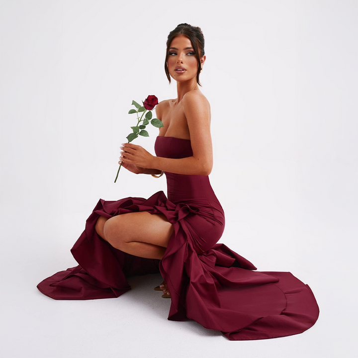 Léna™ | Volangklänning utan axelband