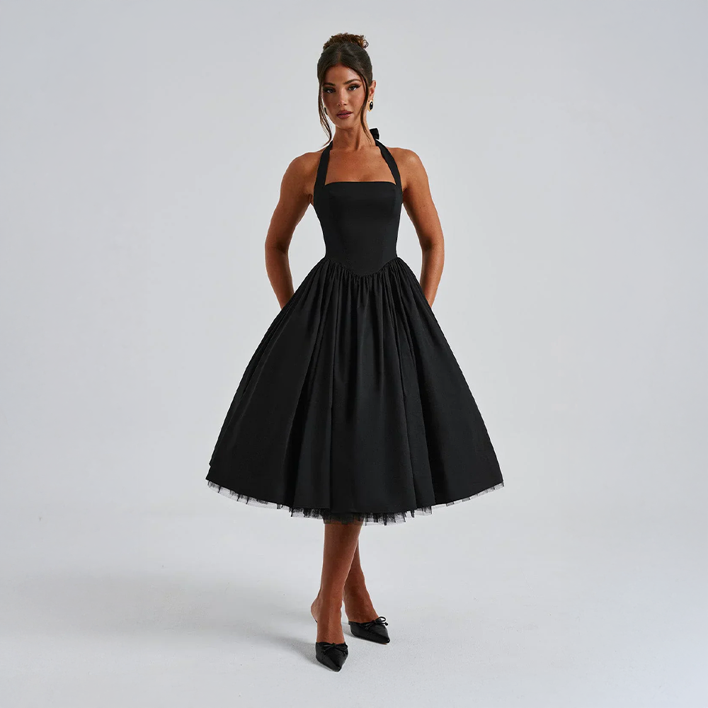 Monétine™ | Midi Korsettklänning